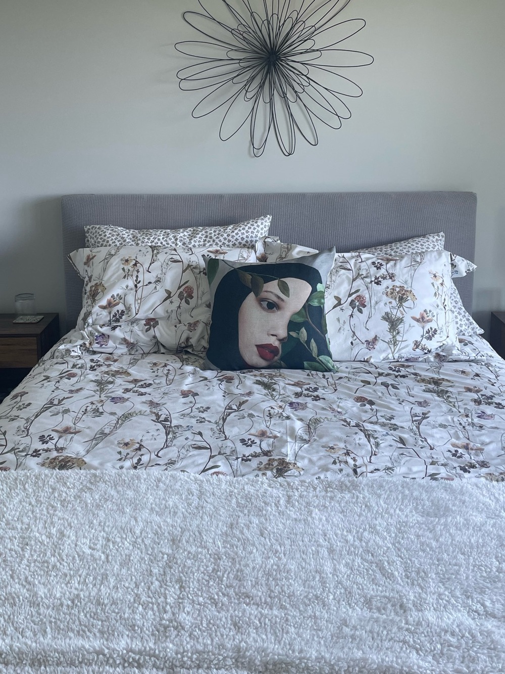 Taupe/Grey Headboard Cover | Full/Queen